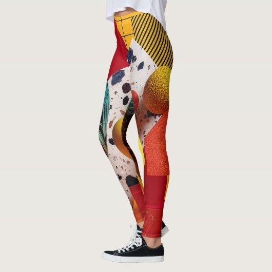Abstract geometric colorful composition  leggings (Links)