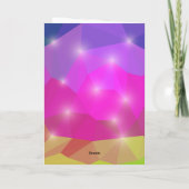 Abstract Geometric Crystal Mosaic in Pink (Achterkant)