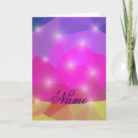Abstract Geometric Crystal Mosaic in Pink (Voorkant)