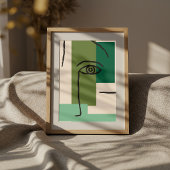 Abstract Geometric Eye Line Art Poster