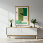 Abstract Geometric Eye Line Art Poster