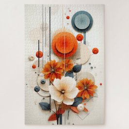 Abstract Geometric Floral Legpuzzel
