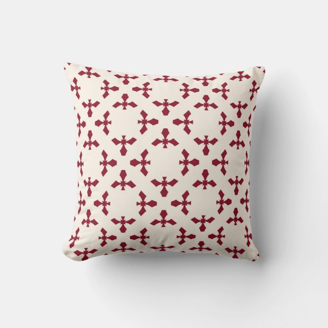 Abstract geometric floral pattern. Seamles Kussen (Voorkant)