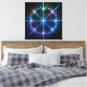 Abstract Geometric Light Canvas Art Afdruk (Insitu (Slaapkamer))