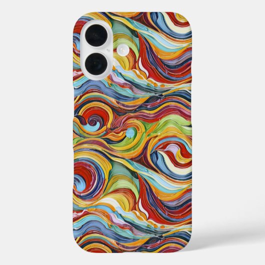 Abstract geometric pattern 39 with wavy lines Case-Mate iPhone case (Achterkant)