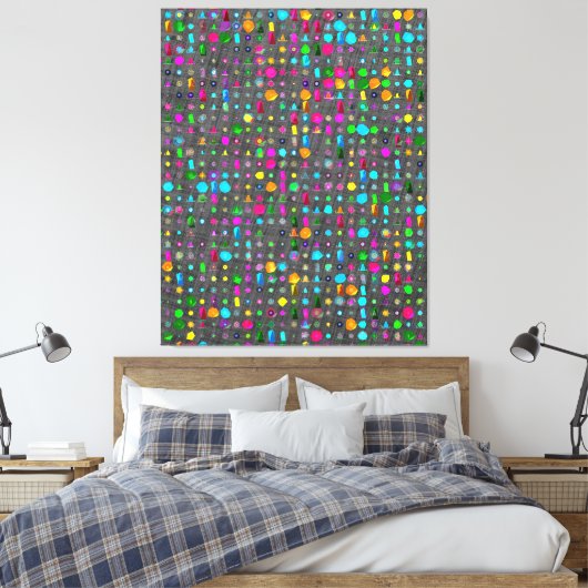 Abstract Geometric Pattern Canvas (Insitu (Slaapkamer))