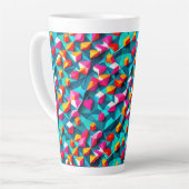 Abstract geometric pattern design 14 - Latte Mug (Angle gauche)