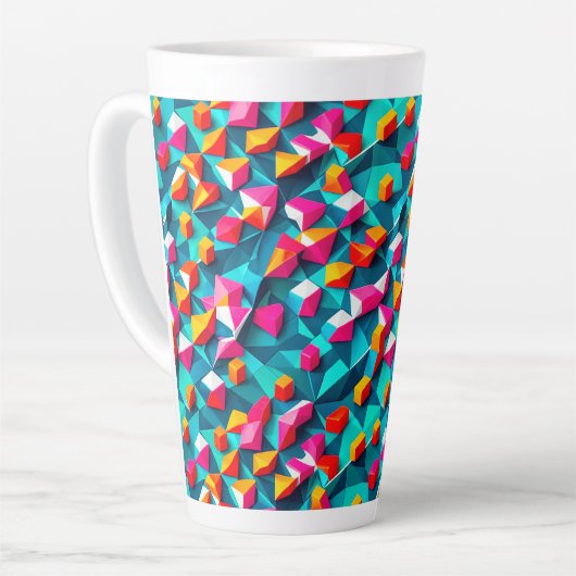 Abstract geometric pattern design 14 - Latte Mug (Angle gauche)