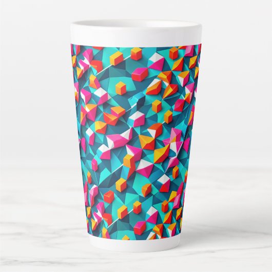 Abstract geometric pattern design 14 - Latte Mug (Devant)