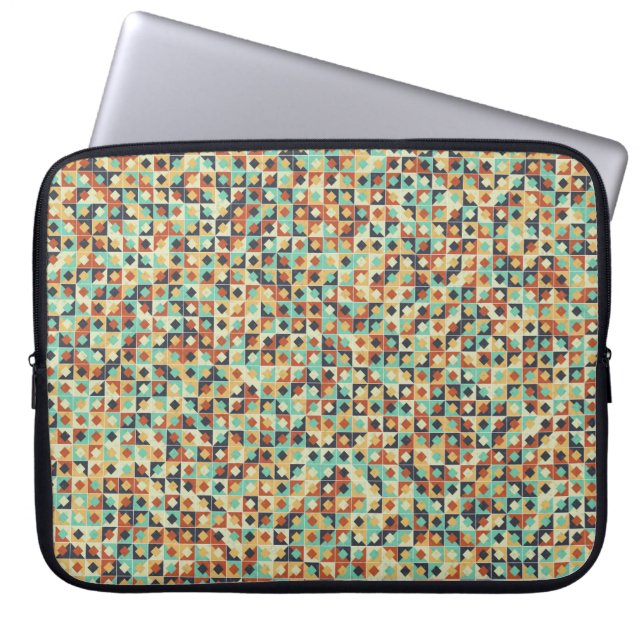Abstract Geometric Pattern generative computationa Laptop Sleeve (Voorkant)
