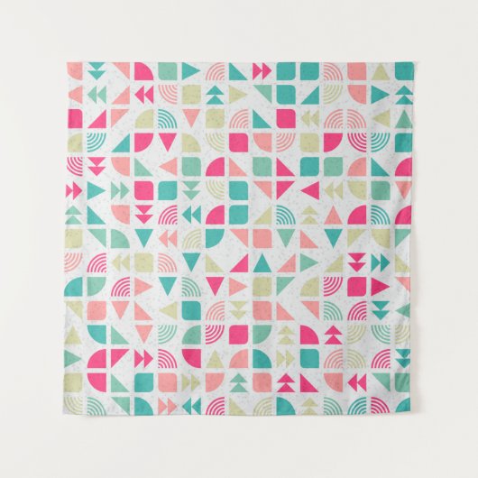 Abstract Geometric Pattern generative computationa Wandkleed (Voorkant)