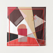 Abstract geometric pattern,  silk scarf shawl desi wandkleed (Voorkant (horizontaal))