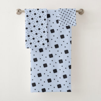 Abstract Geometric Pattern with Squares & Triangle Bad Handdoek