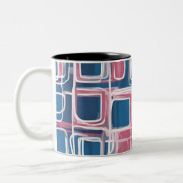 ABSTRACT GEOMETRIC PATTERNS TWEEKLEURIGE KOFFIEMOK