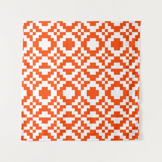 Abstract geometric pixelated seamless pattern. Mos Wandkleed (Voorkant)