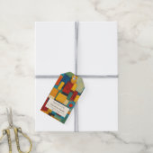 Abstract Geometric Retirement Party Dank u Cadeaulabel (Met Touw)