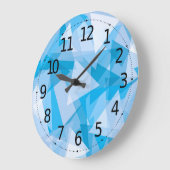 Abstract Geometric Triangle Pattern | Wall Clock Grote Klok (Hoek)