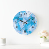 Abstract Geometric Triangle Pattern | Wall Clock Grote Klok (Huis)