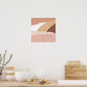 Abstract geometric warm cozaans poster (Keuken)