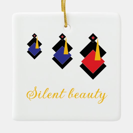Abstract Geometric Women Modern Minimalist  Keramisch Ornament (Voorkant)