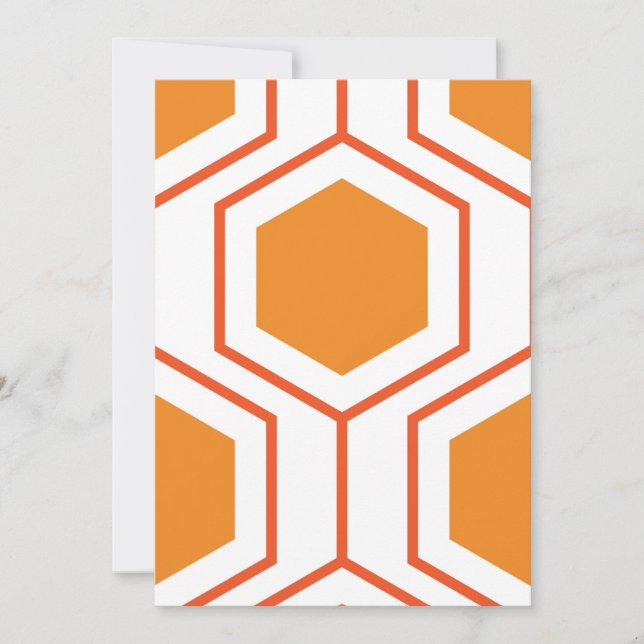 Abstract geometrical pattern in oranje and (Voorkant)