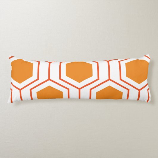 Abstract geometrical pattern in oranje and lichaamskussen (Voorkant)