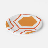 Abstract geometrical pattern in oranje and papieren bordje (Gekanteld)