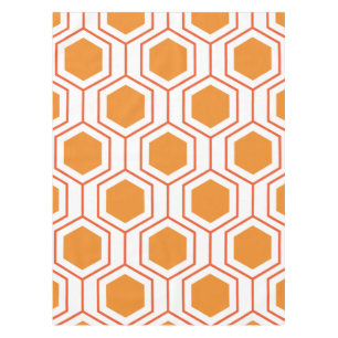 Abstract geometrical pattern in oranje and tafelkleed