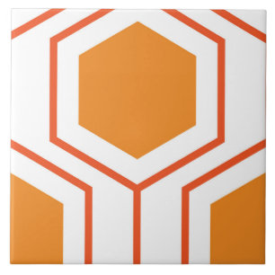 Abstract geometrical pattern in oranje and tegeltje