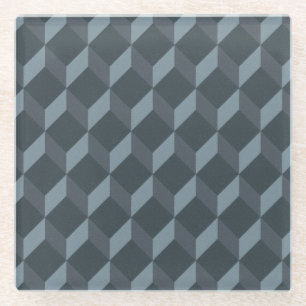 Abstract geometrisch achtergrondpatroon glazen onderzetter