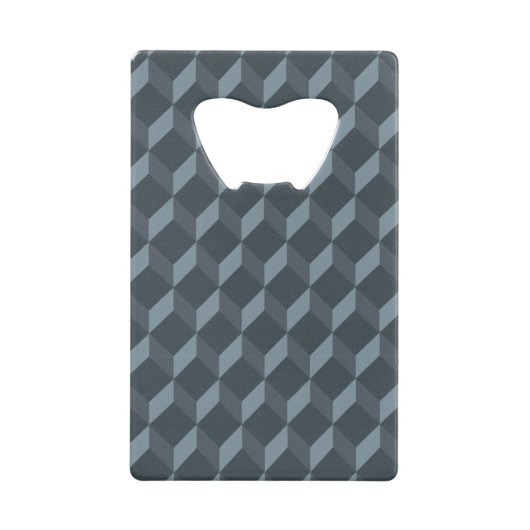Abstract geometrisch achtergrondpatroon kredietkaart flessenopener (Voorkant)