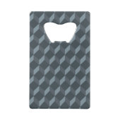 Abstract geometrisch achtergrondpatroon kredietkaart flessenopener (Achterkant)