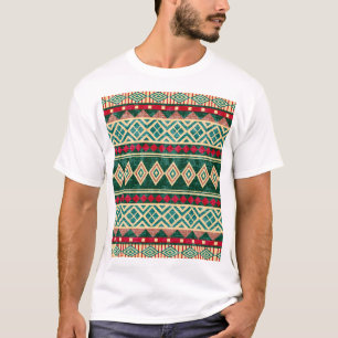 Abstract geometrisch Afrikaans stijlpatroon T-shirt