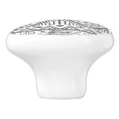 Abstract Geometrisch Aztec Patroon 2 Keramische Knop (Zijkant)