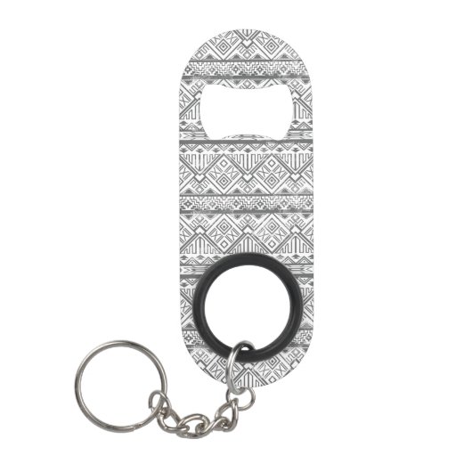 Abstract Geometrisch Aztec Patroon 2 Mini Flessenopener (Voorkant)