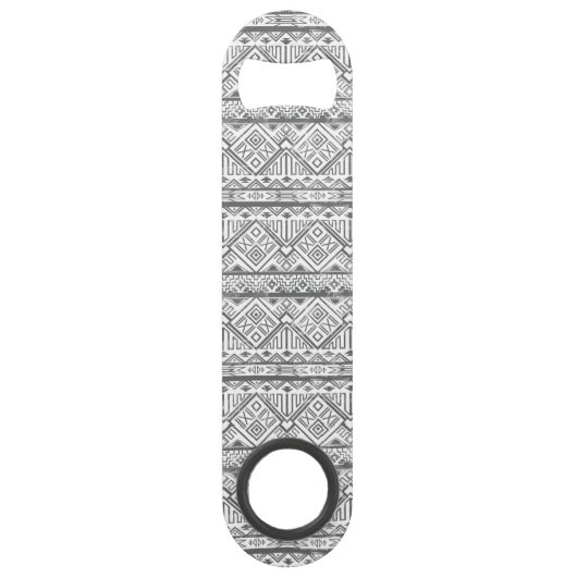 Abstract Geometrisch Aztec Patroon 2 Speed Flessenopener (Achterkant)