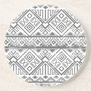 Abstract Geometrisch Aztec Patroon 2 Zandsteen Onderzetter