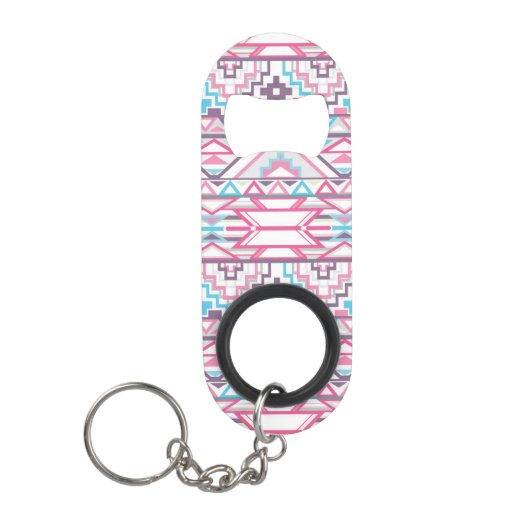Abstract Geometrisch Aztec Patroon 3 Mini Flessenopener (Voorkant)