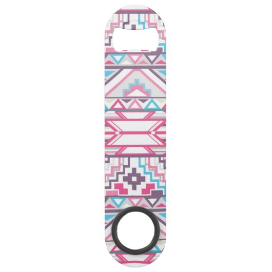 Abstract Geometrisch Aztec Patroon 3 Speed Flessenopener (Voorkant)