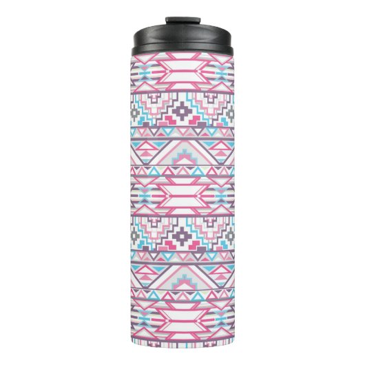 Abstract Geometrisch Aztec Patroon 3 Thermosbeker (Voorkant)