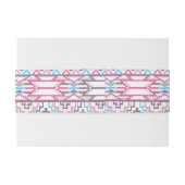 Abstract Geometrisch Aztec Patroon 3 Uitnodigingen Wikkel (Achterkant Voorbeeld)