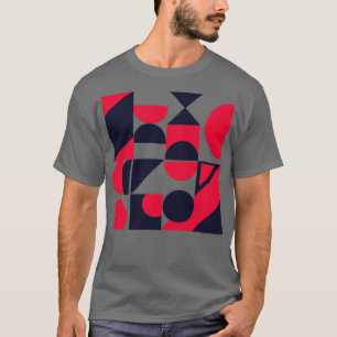 Abstract geometrisch Bauhaus-patroon T-shirt