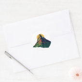Abstract geometrisch berglandschap ronde sticker (Envelop)