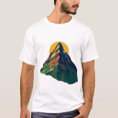 Abstract geometrisch berglandschap t-shirt (Voorkant)