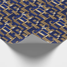 Abstract geometrisch blauw en goud
