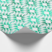 Abstract geometrisch blauwgroen patroon cadeaupapier (Hoek)