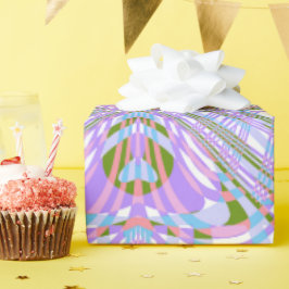 Abstract Geometrisch Cheveron Vlinder Effect Cadeaupapier