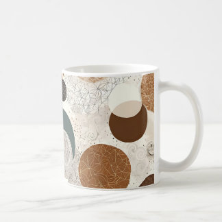 Abstract Geometrisch Cirkelpatroon Neutraal Boho Koffiemok