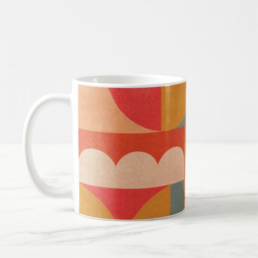 Abstract geometrisch: document textuur koffiemok (Links)