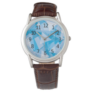 Abstract geometrisch driehoekspatroon Mannen Wat Horloge